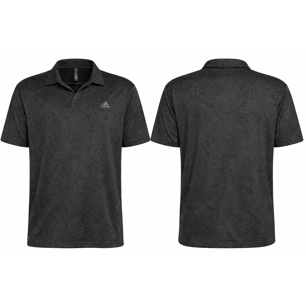 Adidas Golf Polo 2XL Black Pattern Performance Shirt